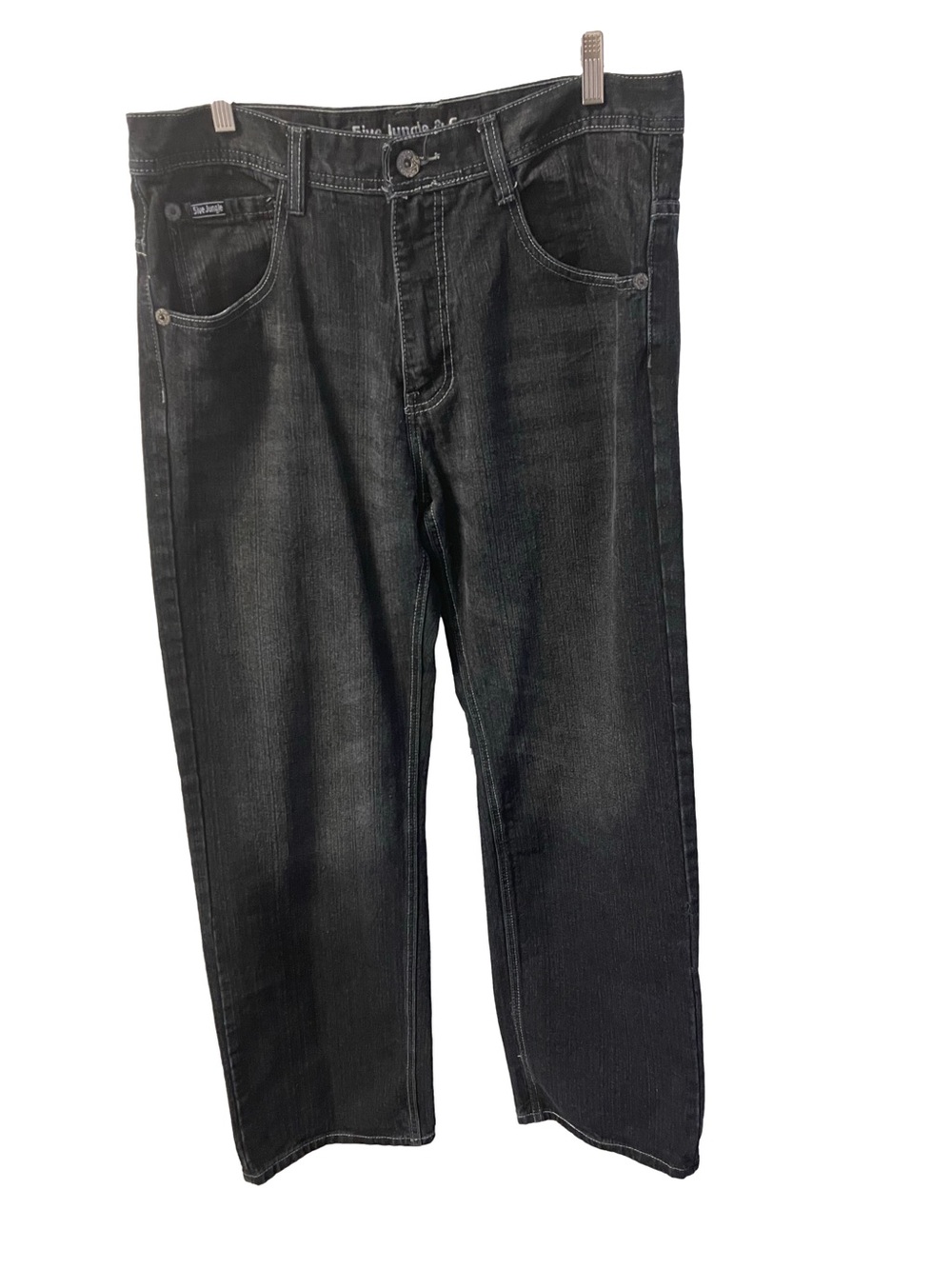 5ive Jungle & Co Baggy Classic Straight Leg Men's Jeans - Black Sz 36x33 EXC